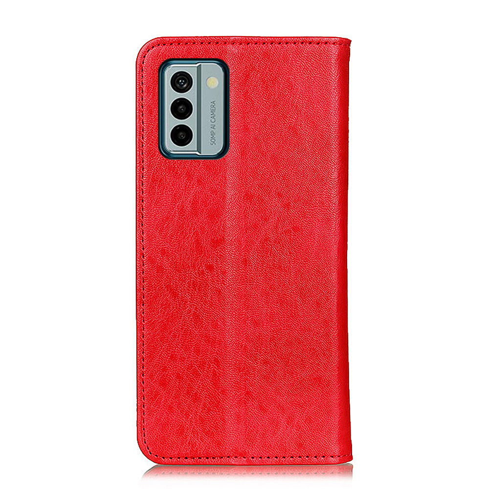 For Nokia G22 Magnetic Anti-Scratch PU Leather Phone Cover Wallet Stand Crazy Horse Texture Phone Case