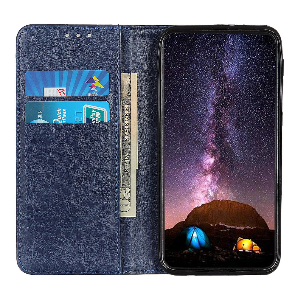 For Nokia G22 Magnetic Anti-Scratch PU Leather Phone Cover Wallet Stand Crazy Horse Texture Phone Case