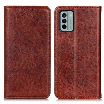 For Nokia G22 Magnetic Anti-Scratch PU Leather Phone Cover Wallet Stand Crazy Horse Texture Phone Case