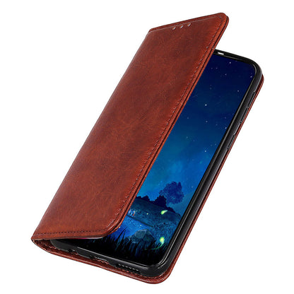 For Nokia G22 Magnetic Anti-Scratch PU Leather Phone Cover Wallet Stand Crazy Horse Texture Phone Case