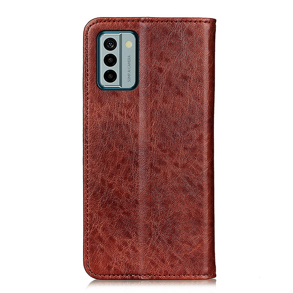 For Nokia G22 Magnetic Anti-Scratch PU Leather Phone Cover Wallet Stand Crazy Horse Texture Phone Case