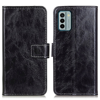 For Nokia G22 PU Leather Phone Case Wallet Retro Crazy Horse Texture Cellphone Stand Cover