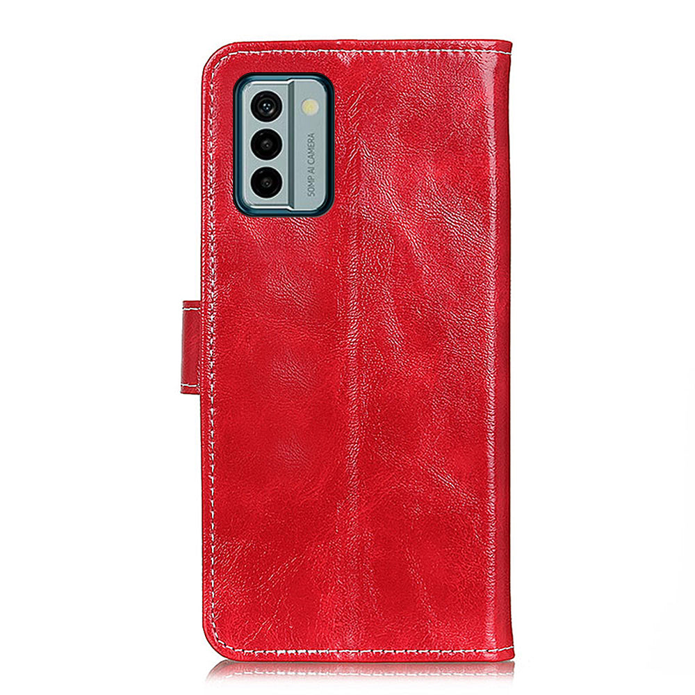 For Nokia G22 PU Leather Phone Case Wallet Retro Crazy Horse Texture Cellphone Stand Cover