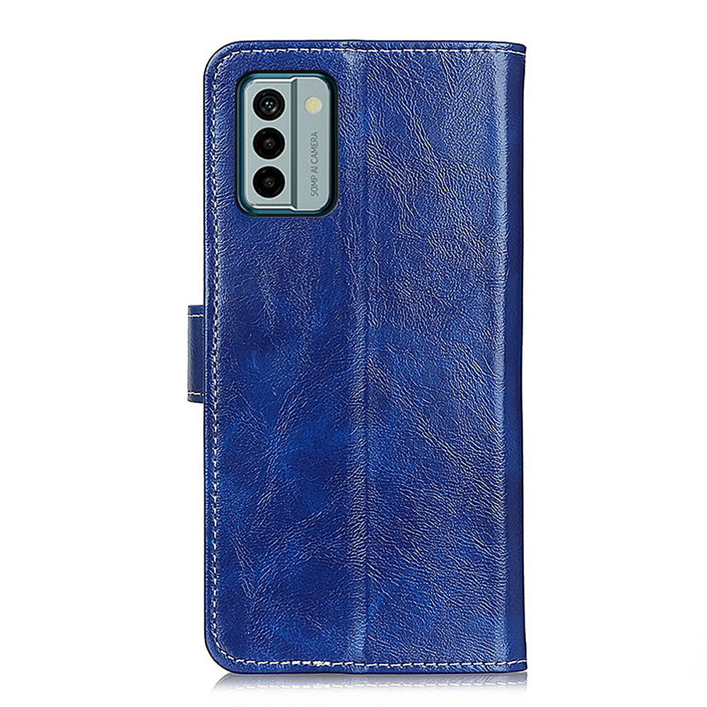 For Nokia G22 PU Leather Phone Case Wallet Retro Crazy Horse Texture Cellphone Stand Cover