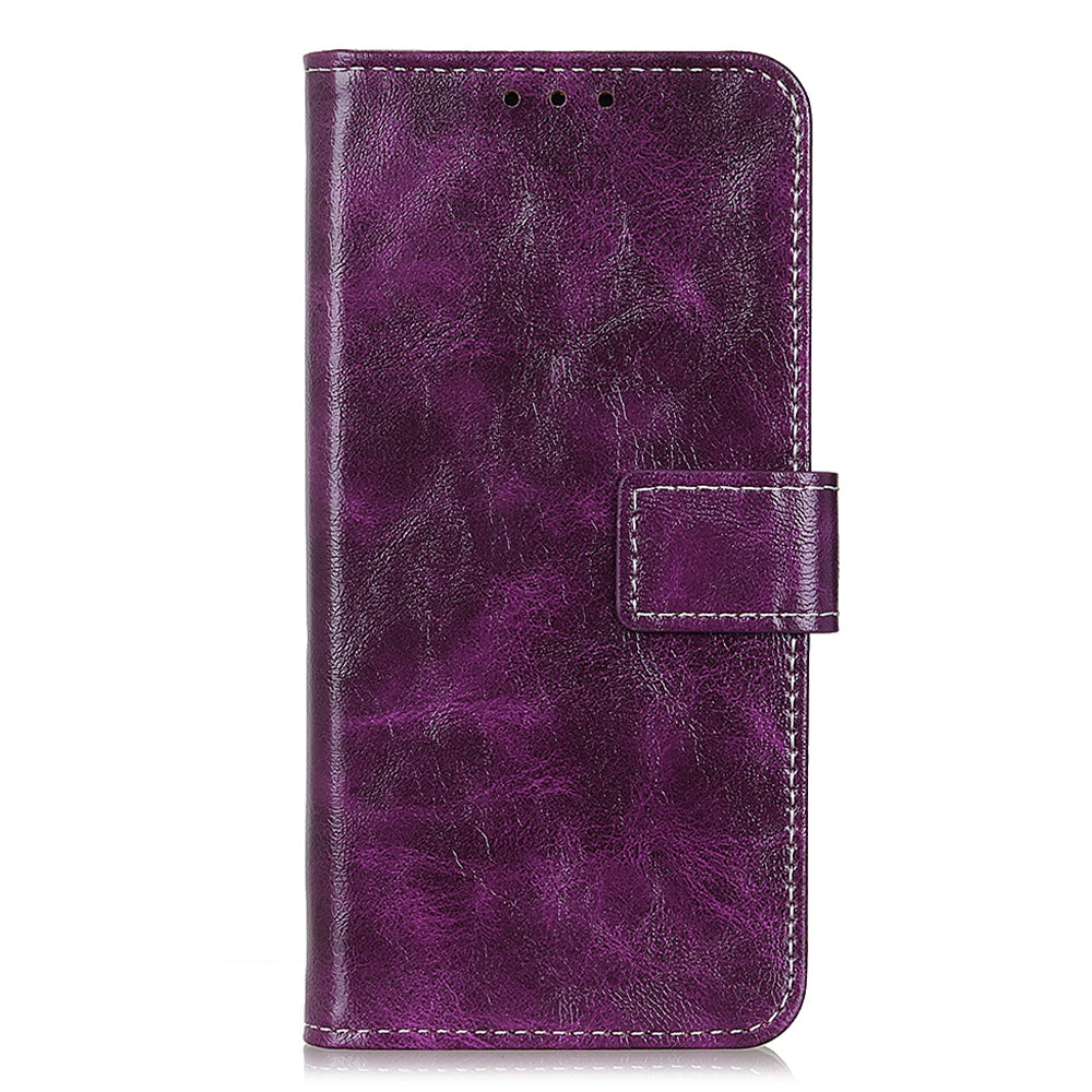 For Nokia G22 PU Leather Phone Case Wallet Retro Crazy Horse Texture Cellphone Stand Cover