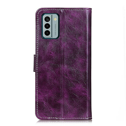 For Nokia G22 PU Leather Phone Case Wallet Retro Crazy Horse Texture Cellphone Stand Cover