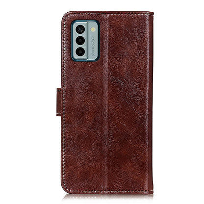 For Nokia G22 PU Leather Phone Case Wallet Retro Crazy Horse Texture Cellphone Stand Cover