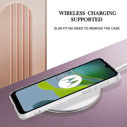 For Motorola Moto E13 4G YB IMD Series-2 Marble Pattern Phone Case Electroplating IMD TPU Cover