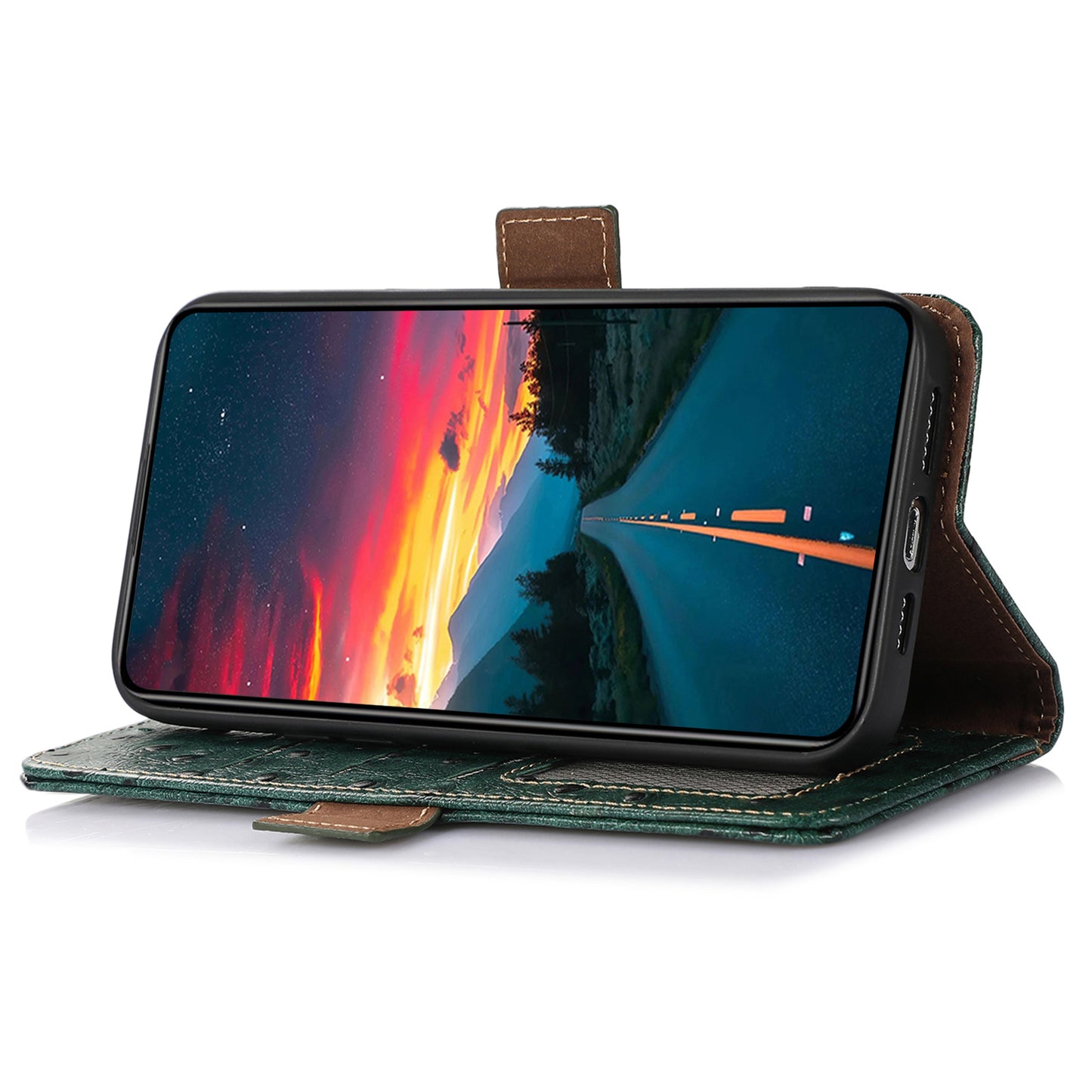 For Oppo Find X6 Anti-Scratch Phone Case RFID Blocking Genuine Cow Leather Stand Phone Cover Wallet