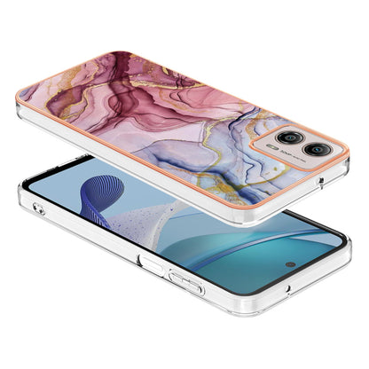 YB IMD Series-16 Style E Phone Case For Motorola Moto G53 5G / G23 4G / G13 4G IMD Marble Pattern 2.0mm TPU Cover