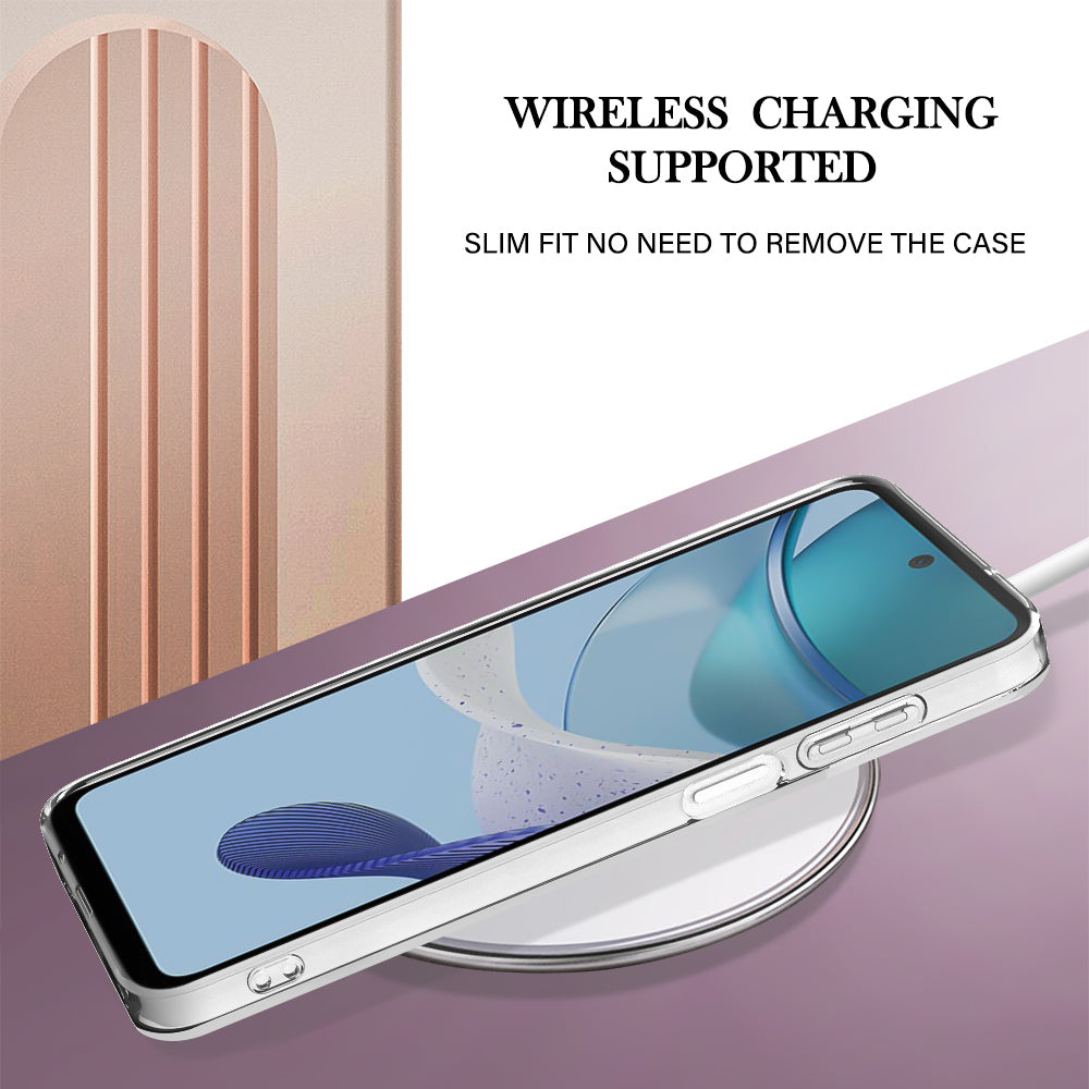 YB IMD Series-1 Phone Case for Motorola Moto G53 5G / G23 4G / G13 4G , Marble Floral Pattern IMD TPU Cover