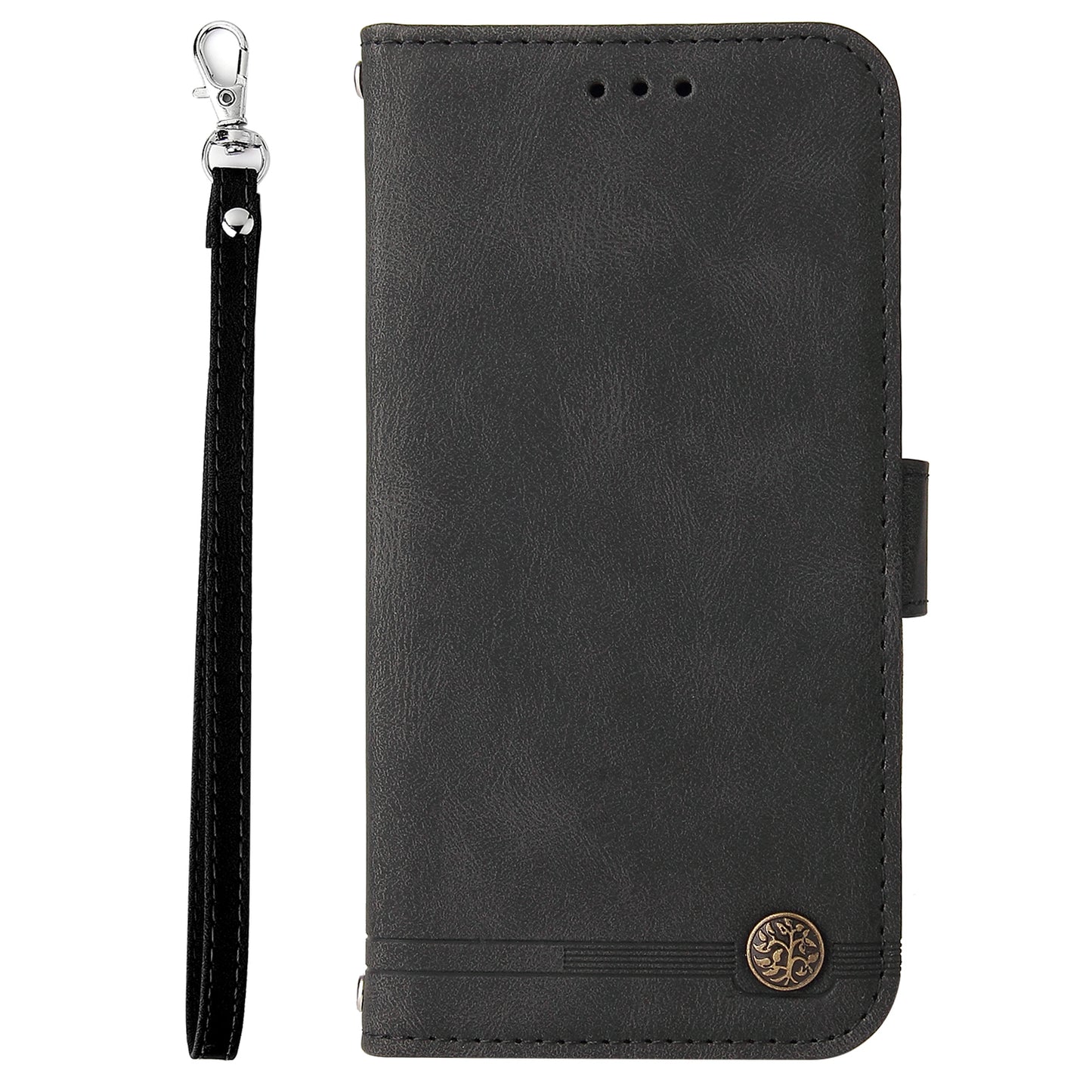 PU Leather Case for Samsung Galaxy M14 5G Skin-touch Imprinted Lines Wallet Stand Phone Cover