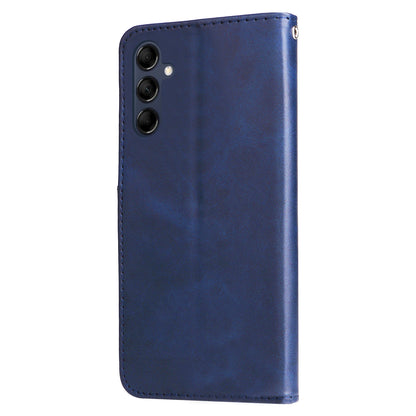 For Samsung Galaxy M14 5G PU Leather Case Zipper Pocket Calf Texture Stand Wallet Phone Cover