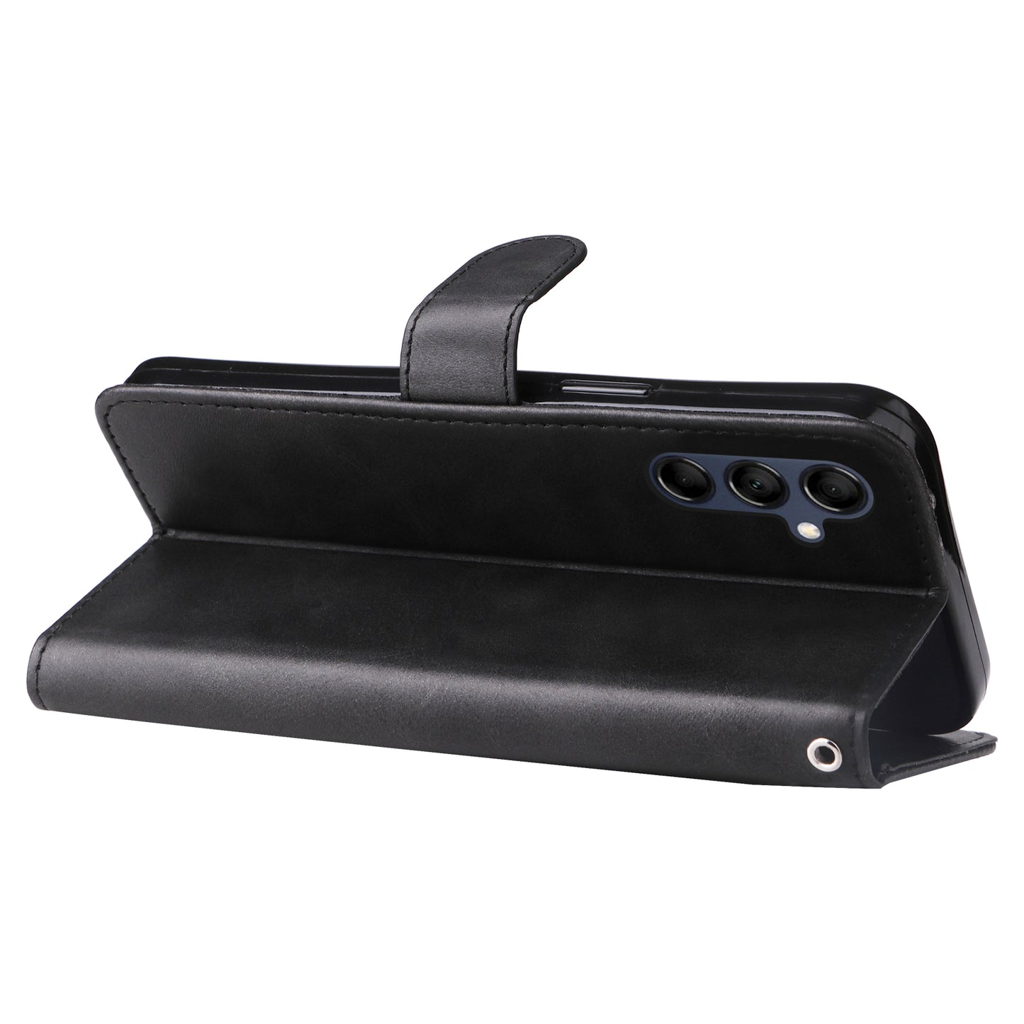 For Samsung Galaxy M14 5G PU Leather Case Zipper Pocket Calf Texture Stand Wallet Phone Cover