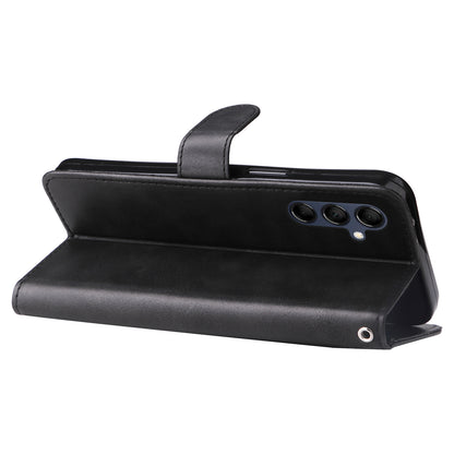 For Samsung Galaxy M14 5G PU Leather Case Zipper Pocket Calf Texture Stand Wallet Phone Cover