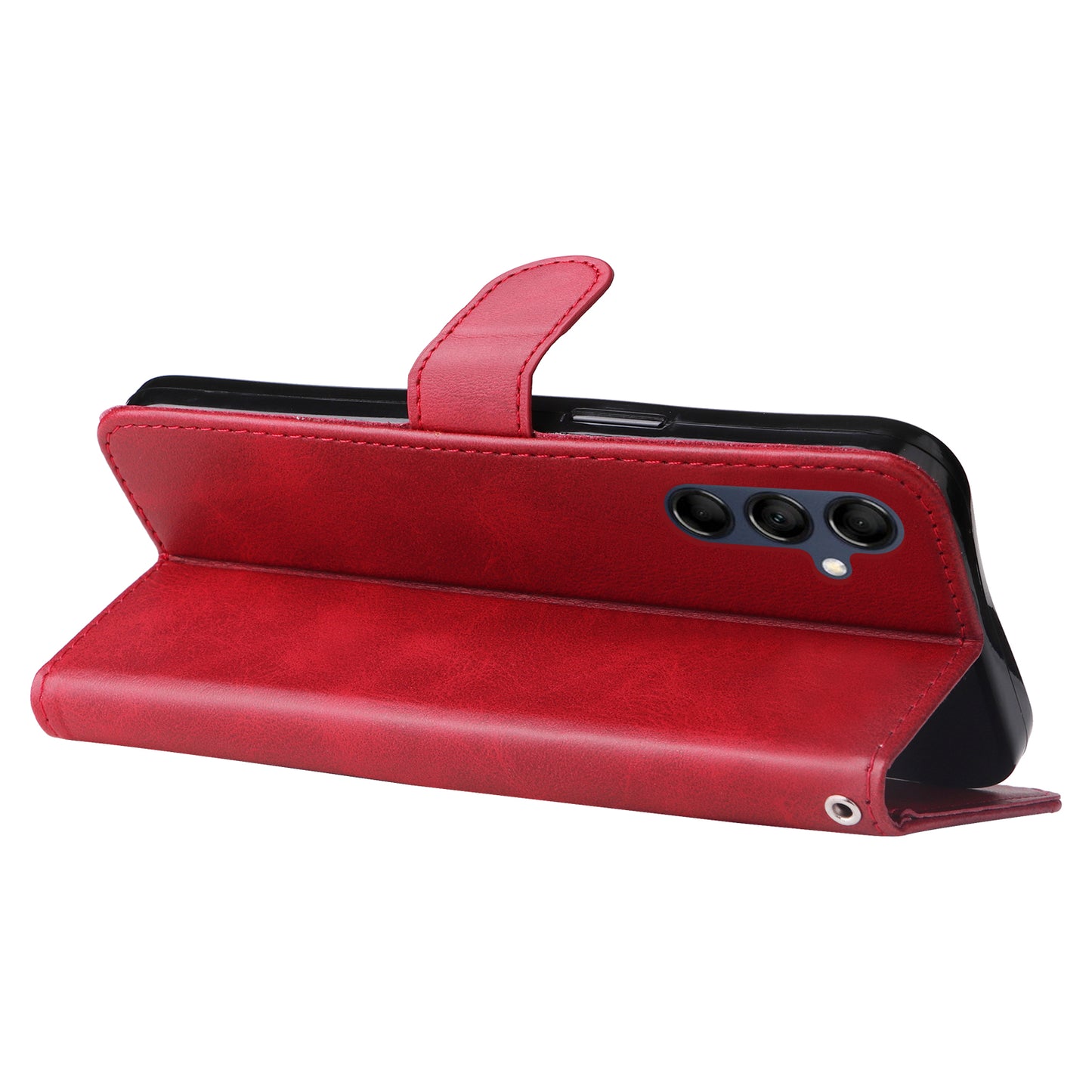 For Samsung Galaxy M14 5G PU Leather Case Zipper Pocket Calf Texture Stand Wallet Phone Cover