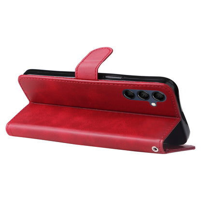 For Samsung Galaxy M14 5G PU Leather Case Zipper Pocket Calf Texture Stand Wallet Phone Cover