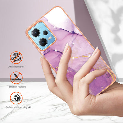 For Xiaomi Poco X5 5G / Redmi Note 12 5G (Global) / (China) / (India) YB IMD Series-2 Marble Pattern IMD TPU Case Cover