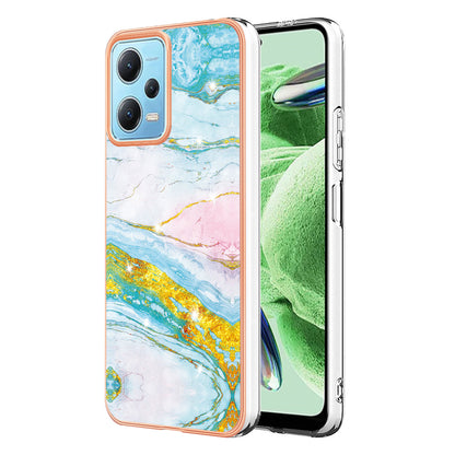 For Xiaomi Poco X5 5G / Redmi Note 12 5G (Global) / (China) / (India) YB IMD Series-2 Marble Pattern IMD TPU Case Cover