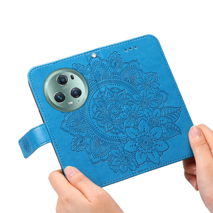 For Honor Magic5 Pro Flower Imprinting Phone Leather Case Stand Wallet Shockproof Phone Cover