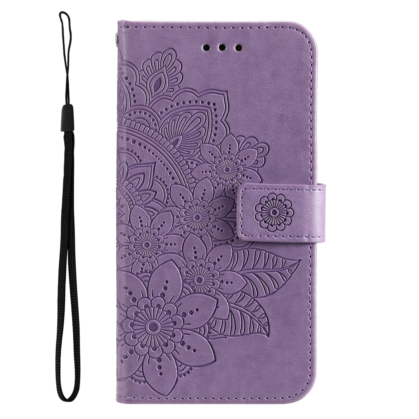 Phone Leather Case for Samsung Galaxy M14 5G Flower Imprinting Stand Wallet Shockproof Phone Cover