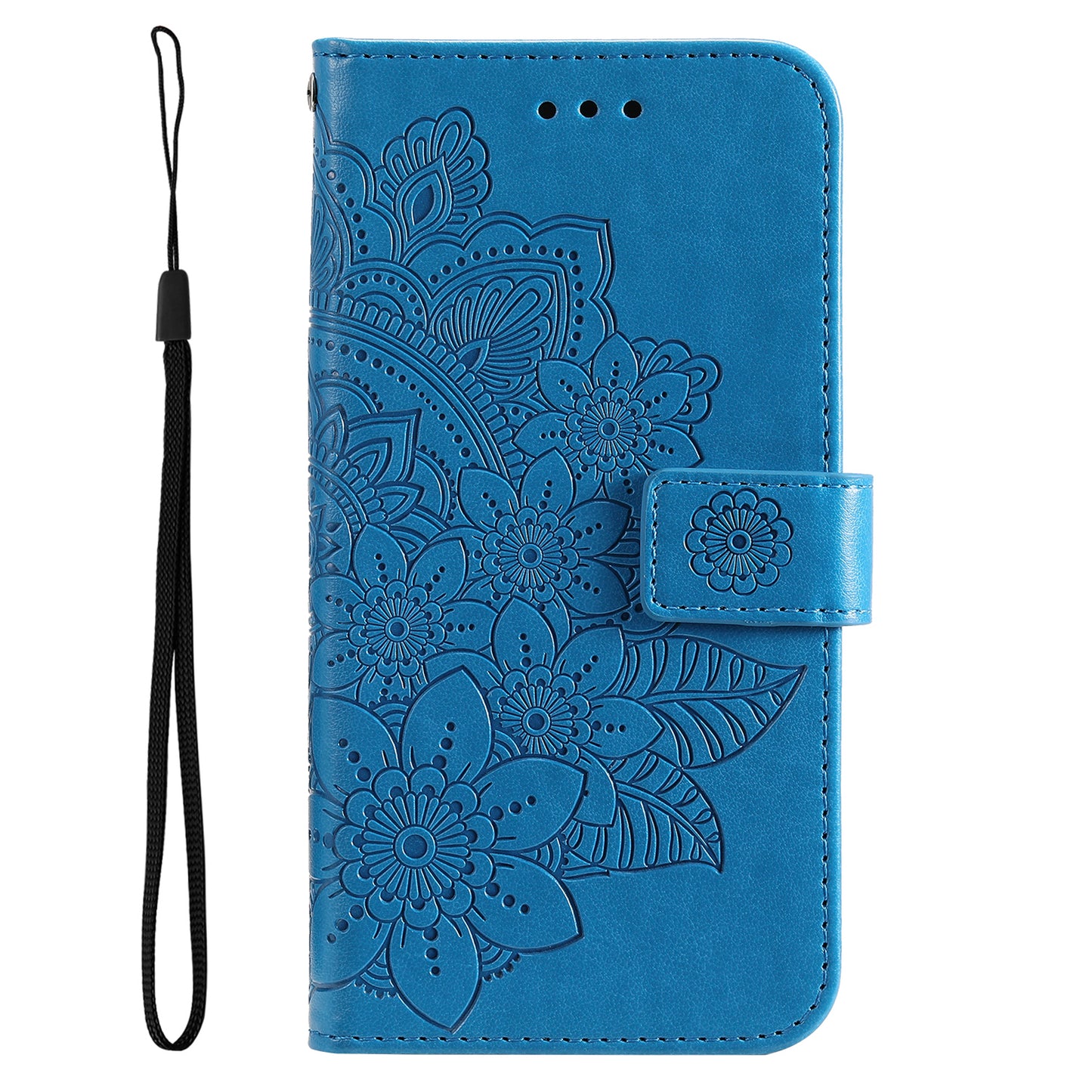 Phone Leather Case for Samsung Galaxy M14 5G Flower Imprinting Stand Wallet Shockproof Phone Cover