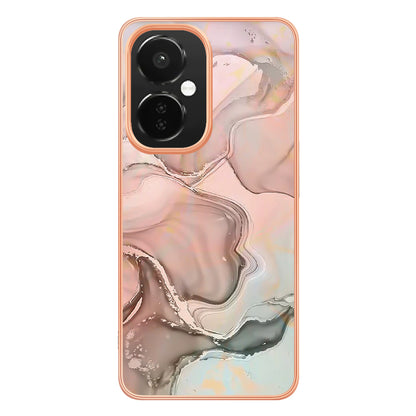 For OnePlus Nord CE 3 5G YB IMD Series-16 Style E  Electroplating IMD Marble Pattern TPU Cover 2.0mm Phone Case