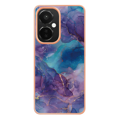 For OnePlus Nord CE 3 5G YB IMD Series-16 Style E  Electroplating IMD Marble Pattern TPU Cover 2.0mm Phone Case