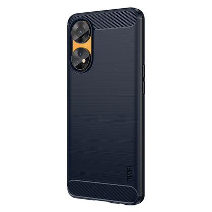 MOFI JK TPU Series-1 For Oppo Reno8 T 4G Carbon Fiber Back Cover Brushed TPU Phone Shell