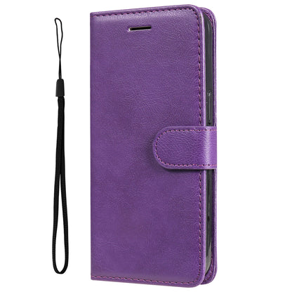 KT Leather Series-2 For Xiaomi Redmi Note 12 4G Flip Stand Protective Shell Solid Color PU Leather Wallet Phone Case