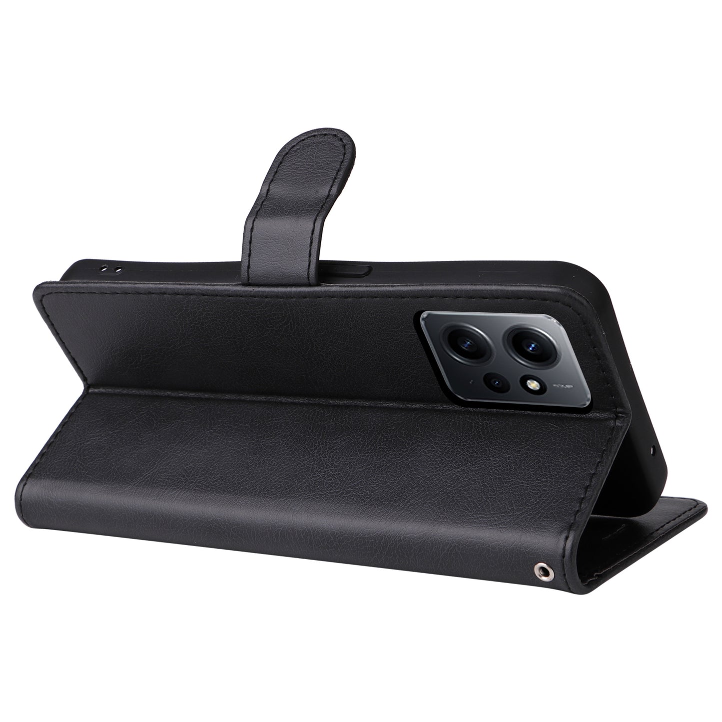 KT Leather Series-2 For Xiaomi Redmi Note 12 4G Flip Stand Protective Shell Solid Color PU Leather Wallet Phone Case