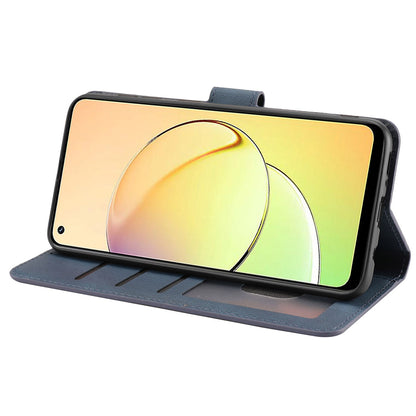 Stand Wallet Cover for Realme 10 4G Drop Resistant PU Leather Phone Case with Strap