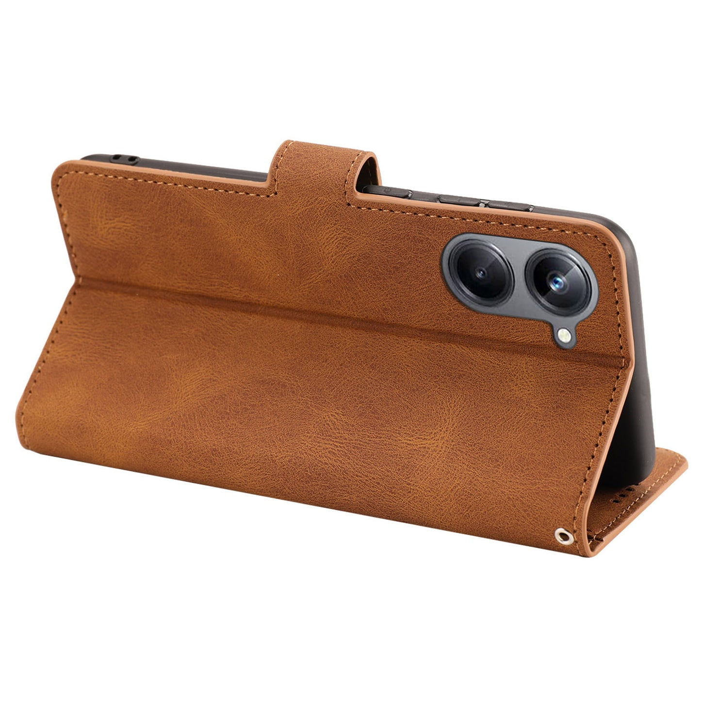 For Realme 10 Pro 5G Wallet Phone Case Anti-Drop Leather Phone Cover with Strap