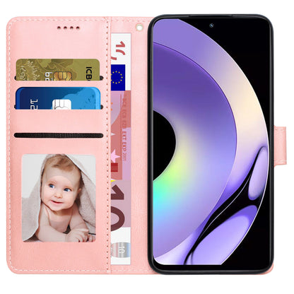 For Realme 10 Pro 5G Wallet Phone Case Anti-Drop Leather Phone Cover with Strap