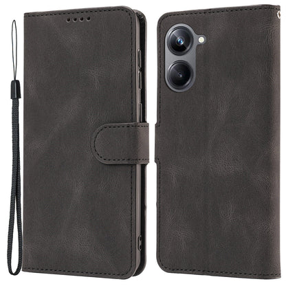 For Realme 10 Pro 5G Wallet Phone Case Anti-Drop Leather Phone Cover with Strap