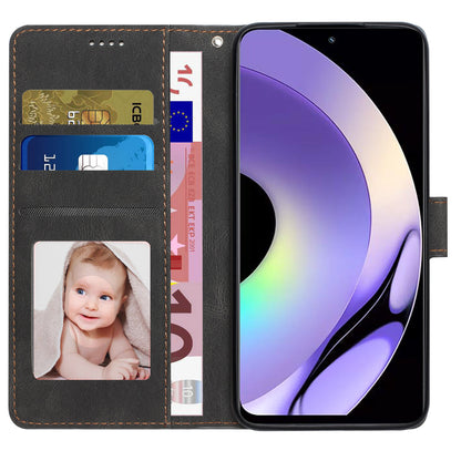 For Realme 10 Pro 5G Wallet Phone Case Anti-Drop Leather Phone Cover with Strap