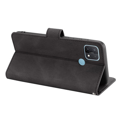 For Oppo A15s / A15 / A35 PU Leather Wallet Case Viewing Stand Magnetic Flip Phone Cover with Strap