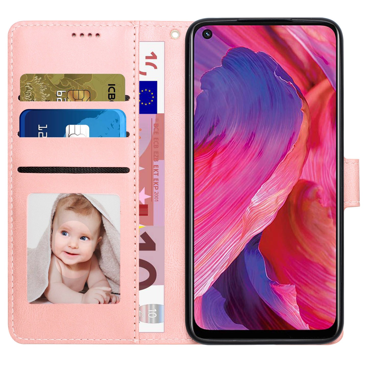 For Oppo A54 5G / A74 5G / A93 5G / OnePlus Nord N200 5G Phone Case Stand PU Leather Flip Wallet Cover