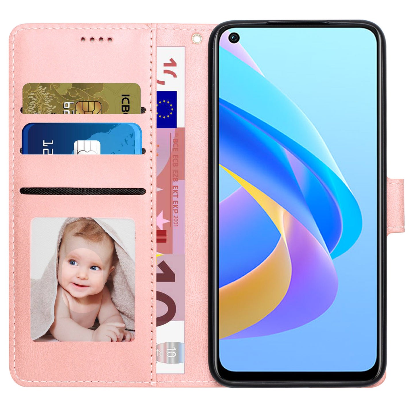 For Oppo A36 / A76 / A96 4G / Realme 9i 4G Leather Phone Case Wallet Stand Flip Phone Cover