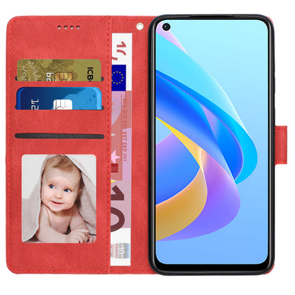 For Oppo A36 / A76 / A96 4G / Realme 9i 4G Leather Phone Case Wallet Stand Flip Phone Cover