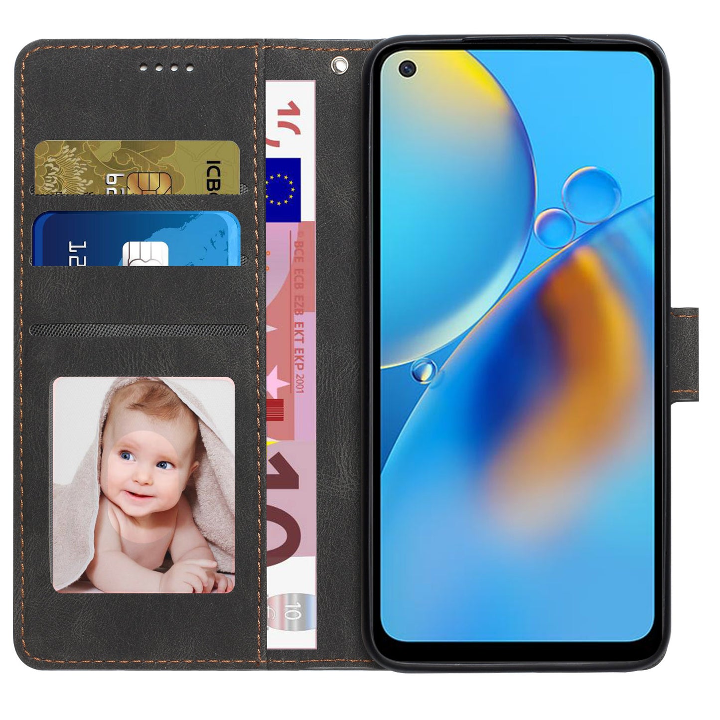 For Oppo A54 4G / A54s / A55 / A55 5G / A55s 5G / A16 / A16s / A53s 5G / A56 5G Phone Case PU Leather Wallet Stand Cover