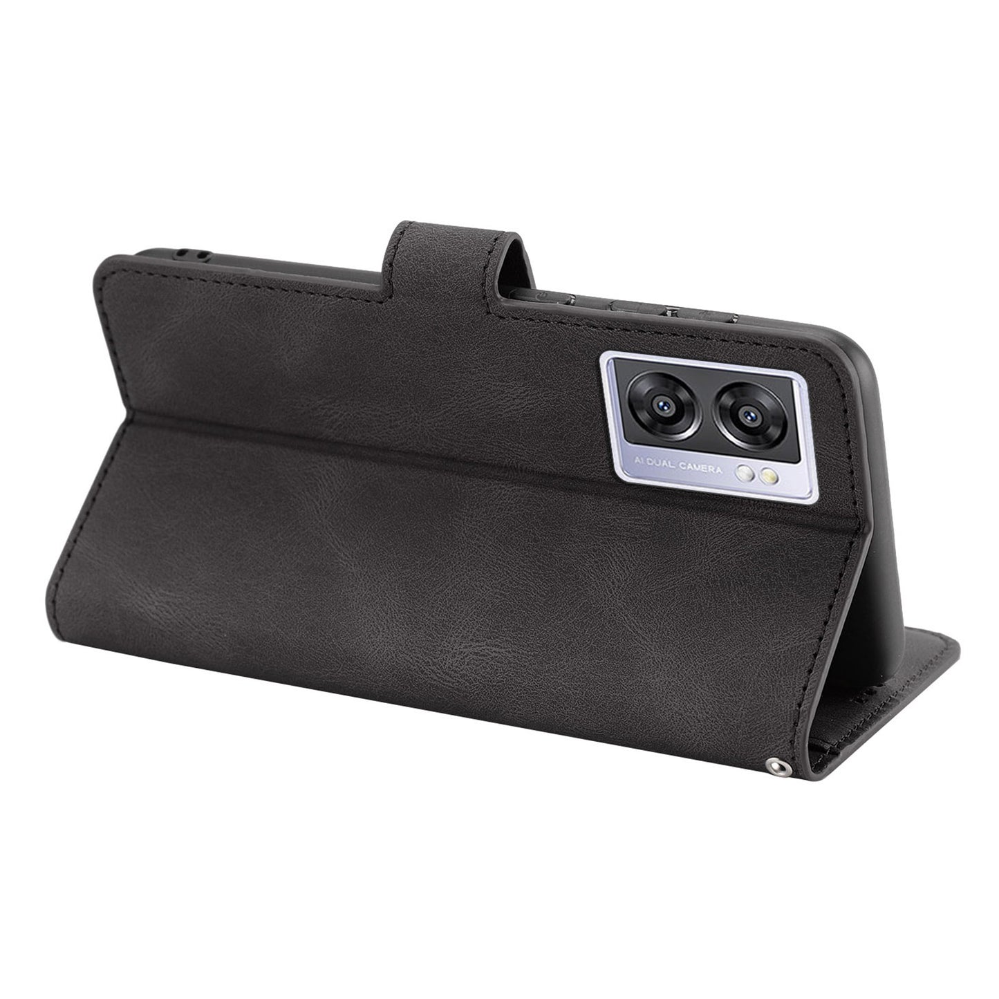 Leather Phone Case for Oppo A57 (2022) 5G / A77 5G / A97 5G / Realme Q5i / V23 5G / Narzo 50 5G / OnePlus Nord N300 5G , Wallet Stand Flip Cover