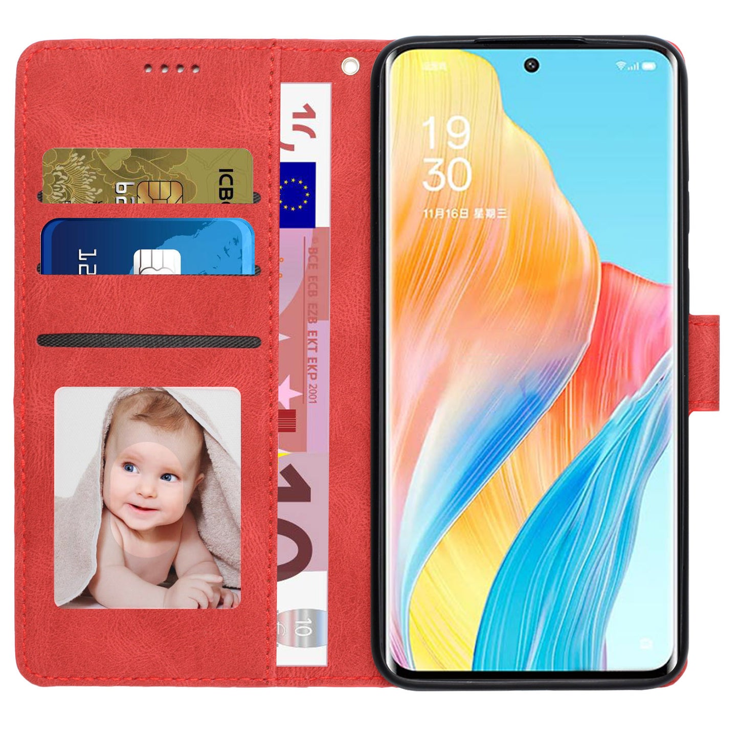 For Oppo A1 Pro 5G / Reno8 T 5G PU Leather Wallet Case Stand Flip Phone Cover with Strap