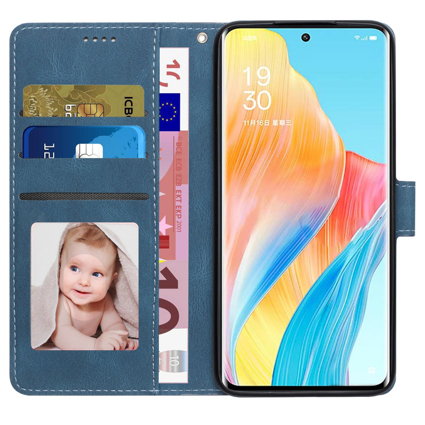 For Oppo A1 Pro 5G / Reno8 T 5G PU Leather Wallet Case Stand Flip Phone Cover with Strap