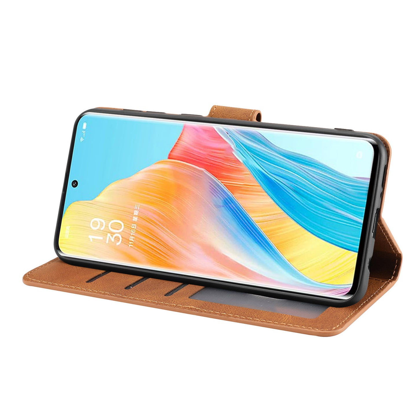 For Oppo A1 Pro 5G / Reno8 T 5G PU Leather Wallet Case Stand Flip Phone Cover with Strap