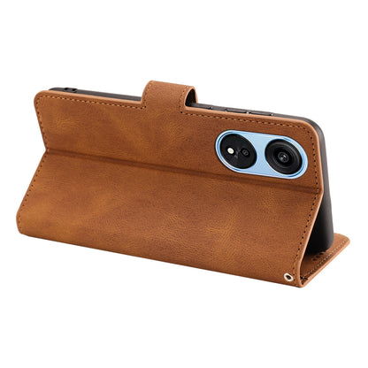 For Oppo A1 Pro 5G / Reno8 T 5G PU Leather Wallet Case Stand Flip Phone Cover with Strap