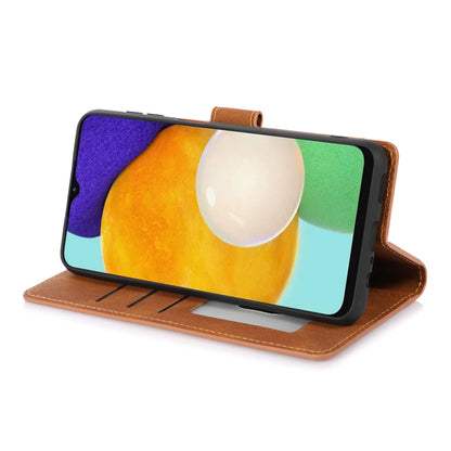 For Samsung Galaxy M14 5G Protective PU Leather Stand Phone Case Wallet Flip Cover with Strap