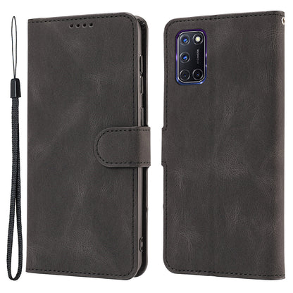 For Oppo A72 / A52 / A92 4G Wallet Phone Case PU Leather Stand Shockproof Flip Cover with Strap