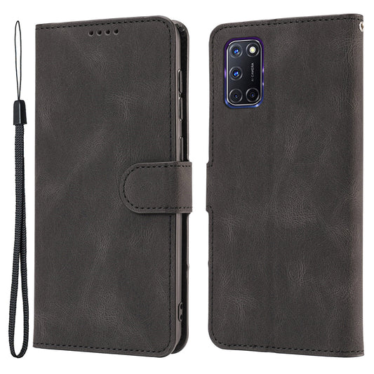 For Oppo A72 / A52 / A92 4G Wallet Phone Case PU Leather Stand Shockproof Flip Cover with Strap