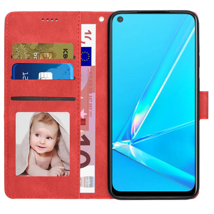 For Oppo A72 / A52 / A92 4G Wallet Phone Case PU Leather Stand Shockproof Flip Cover with Strap